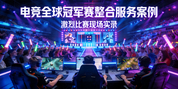 电竞全球冠军赛整合服务案例封面 - 激烈的电竞比赛现场